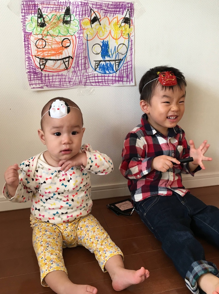 初めての節分 おかめさんのお面が薄毛ヘアーにお似合いでしょ コープ デリシェ 初めての節分 おかめさんのお面が薄毛ヘアーにお似合いでしょ コープ デリシェ